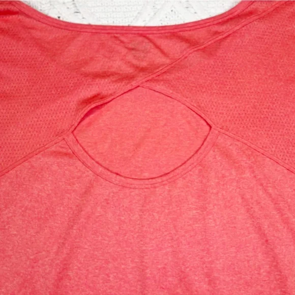 NWT C9 Champion Athletic Top Peekaboo Back Shirt Coral XXL - Picture 6 of 14